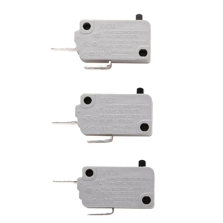 KW3A Microwave Oven Door Switch 16A 125V/250V Door Interloc (2 Normally Open and 1 Normally Close)