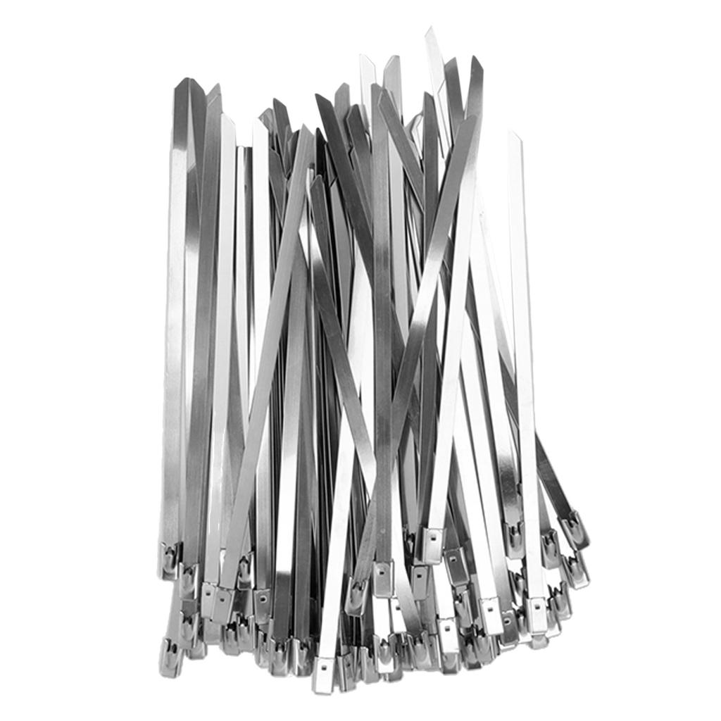 100 шт. Кабельная стяжка из нержавеющей стали, хомут, самоблокирующийся набор, комплект для проволоки, тип A