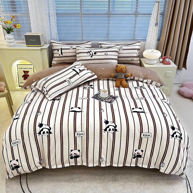 Свежий и пасторальный стиль растений и цветов, общежитие, дом, набор из трех предметов, набор из четырех предметов, шелковисто-мягкое и нежное постельное белье