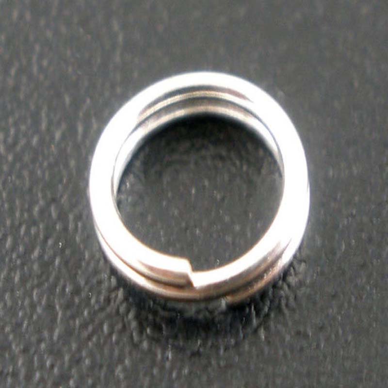 200 шт. 5, 6, 7, 8, 10, 12 мм, металлическое двойное кольцо, разделенное кольцо для прыжка, кольцо для прыжка, посеребренное