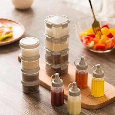 4 шт. коробки для приправ для бытовых прозрачных бутылок для соуса, бутылки для приправ для барбекю на открытом воздухе, банки для приправ на кухне