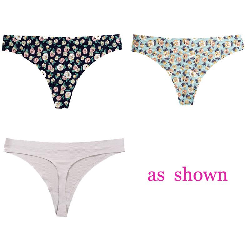 CINOON 3 шт./лот, женское сексуальное нижнее белье с цветами, соблазнительные трусики с низкой талией, стринги, дышащее нижнее белье без следов, стринги, нижнее белье