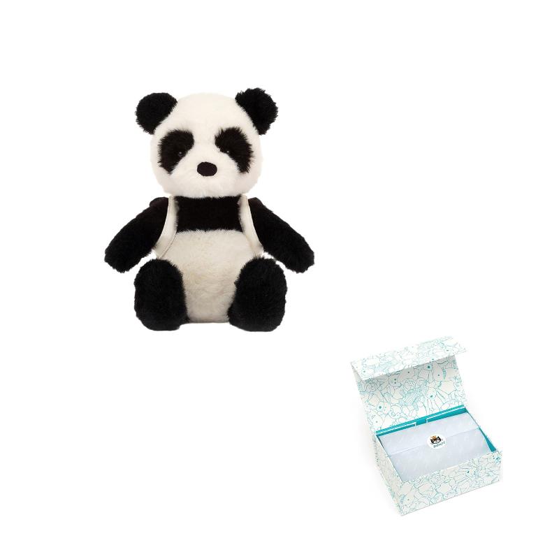JELLYCAT Серия «Животные джунглей» Рюкзак Плюшевая кукла-успокаивашка Панда Плюшевая кукла Высотой 22 см