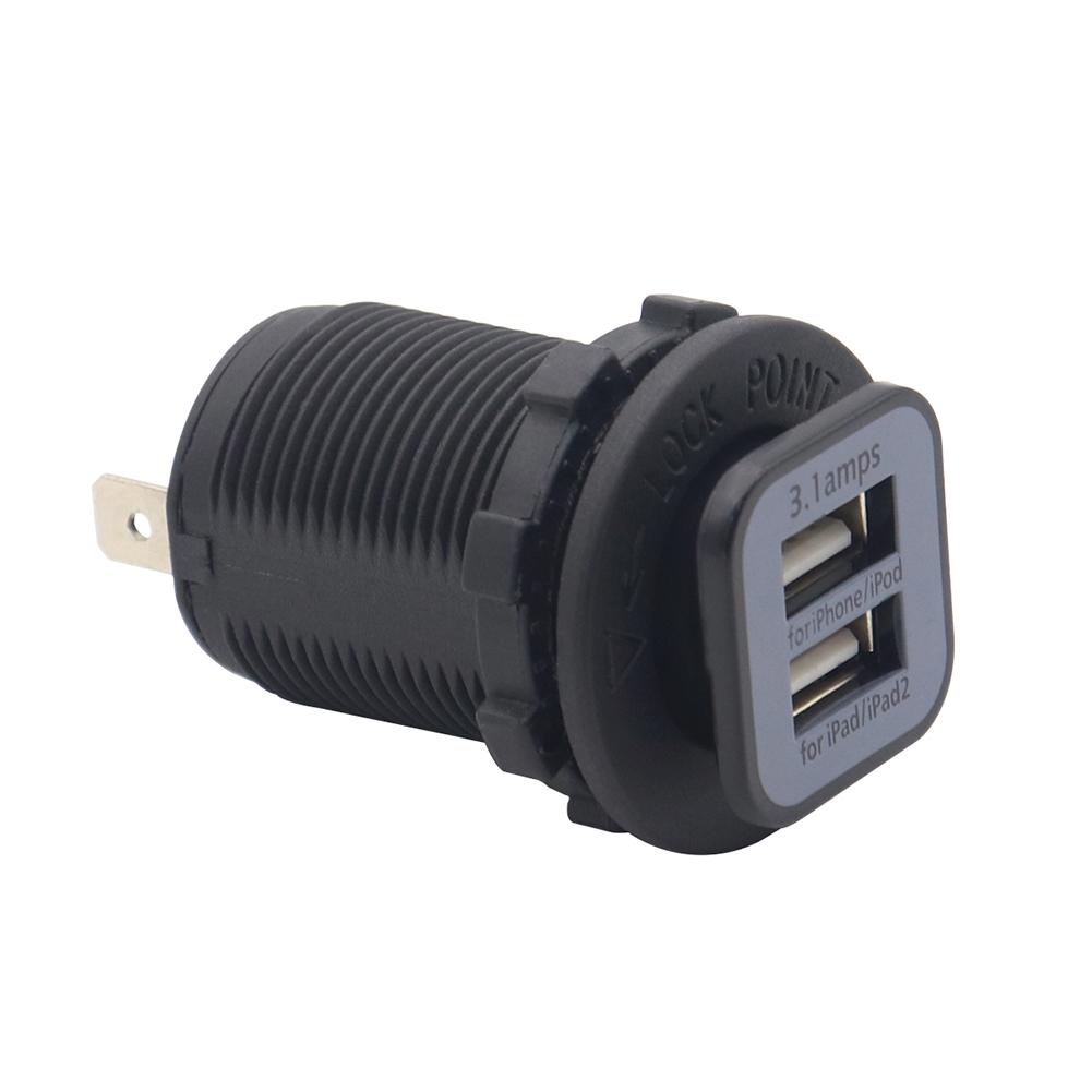Мотоциклетное зарядное устройство с двумя USB-портами, универсальная зарядная розетка USB, панель 2.1A для мобильных телефонов, аксессуары для мотоциклов