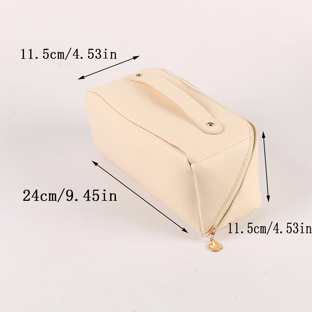 Xiaomi Travel Cosmetic Bag Large-Capacity Makeup Storage Bag Waterproof PU Leather Pillow Shape Toiletries Organizer