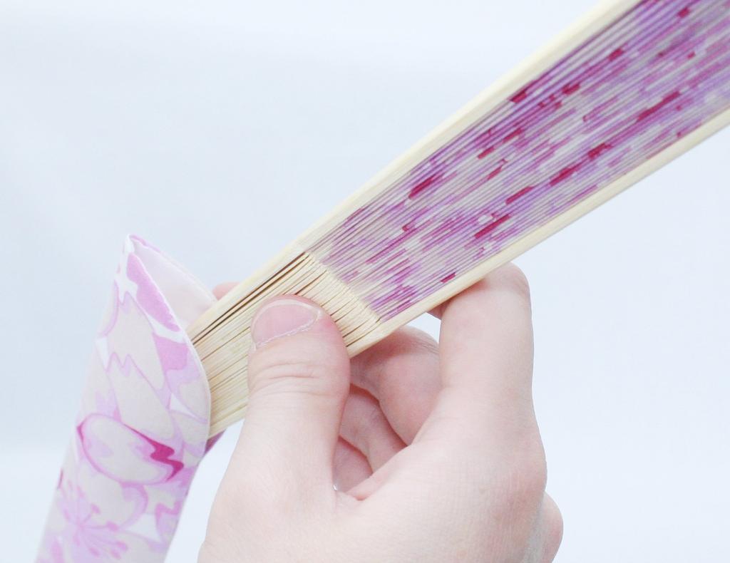 Кёсукэ Веер Чехол и Сумка Японский Набор, Стиль, Юката, Шёлк, Кошка, Розовый, К-109