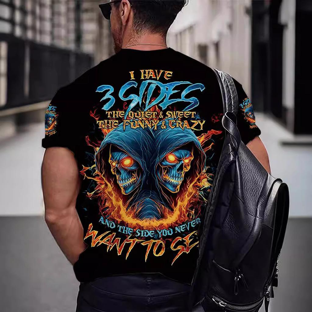 Летние мужские футболки с 3D принтом тигра и дракона, модные повседневные спортивная одежда с круглым вырезом и короткими рукавами, уличная одежда, топы большого размера