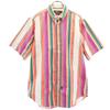 Hunt Club Striped Pattern Short Sleeve Button Down Shirt M Multi Men's Used