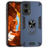For Motorola Moto G35 5G Case PC+TPU Drop Defend Phone Cover with Ring Kickstand