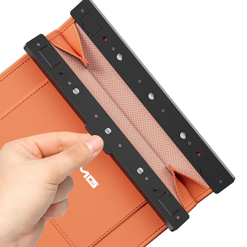 NRZV5 Car Garbage Bag With Back Seat Hanging Magnetic Adsorption Waterproof Leather Accessories Car Decal For Mercedes Benz AMG W214