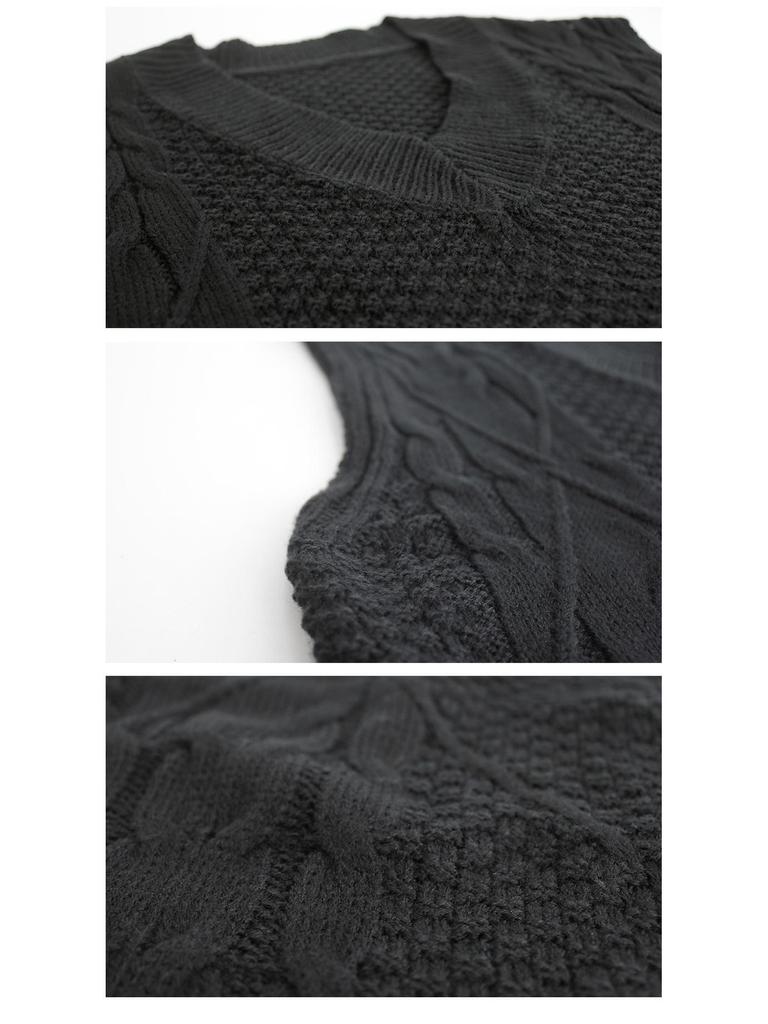 Женский жилет-свитер без рукавов с V-образным вырезом