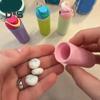 Keychain Lip Balm Stand Holder Multi-Functional Clip for Cotton Swabs Trinkets 3D Printed Lightweight Design Portable Keyring