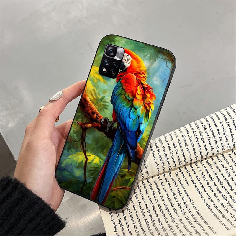 Чехол для телефона с изображением попугая ара для Xiaomi Redmi note 13 12 Pro 11S 11 10 Pro 10S 12S Redmi 10 13C 9C