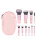 10 Black Mini Makeup Brush Travel Portable Makeup Tool Makeup Puff - Palm Brush Professional Makeup Tool Set