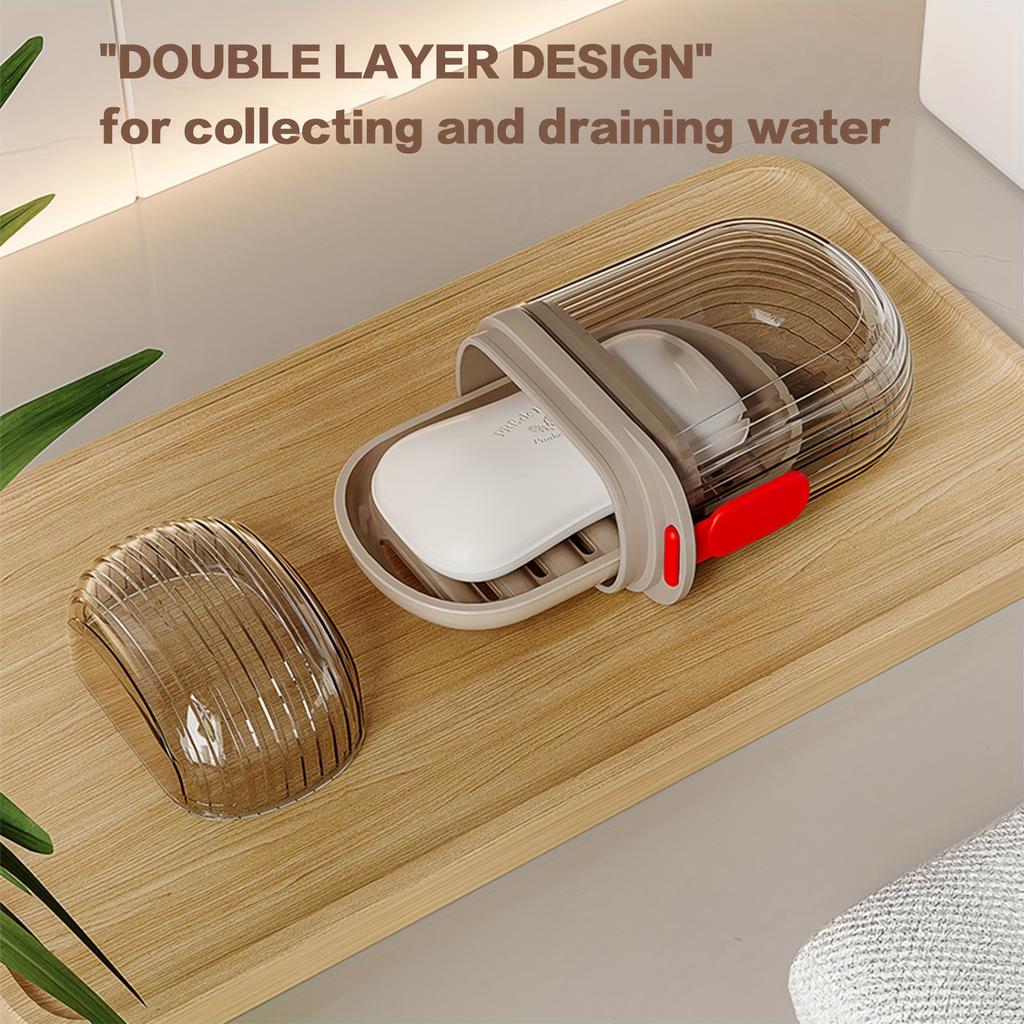 Мыльница Дорожная Портативная Мини Мыльница Герметичная С Дренажем и Крышкой Мыльница Прозрачная Легкая Роскошная Премиальная Мыльница Керамическая