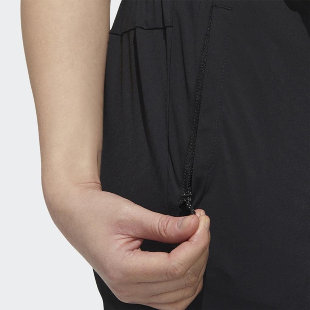 Adidas Спортивные длинные брюки с однотонным логотипом, быстросохнущие, эластичные, женские, черные FM7545