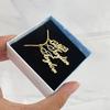 Qiuhan OEM Stainless Steel Family Nameplate Jewelry 3 Names Custom Necklace Gold