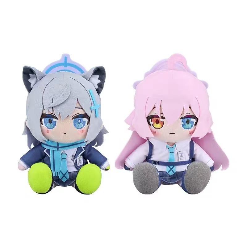 20cm Anime Blue Archive Plush Doll Cartoon Sunaookami Shiroko Takanashi Hoshino Cosplay Plushie Figures Pillow Stuffed Toy Gifts