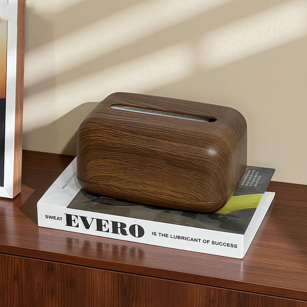 Ins Style Imitation Wood Grain Tissue Box Anti Slip Napkin Dispenser Coffee Table