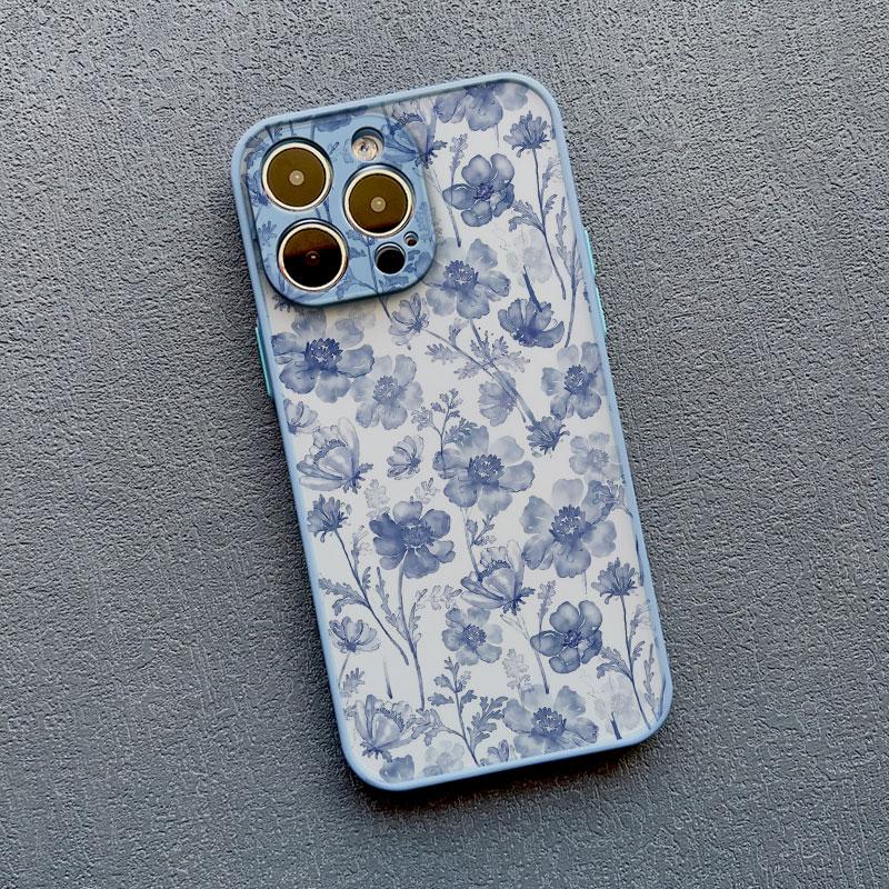 Чехол для телефона с акварельным цветочным растением для iPhone 12 13 Pro Max Mini 16 15 11 Pro Max XR XS X 14 7 8 Plus SE2 Ударопрочная задняя крышка