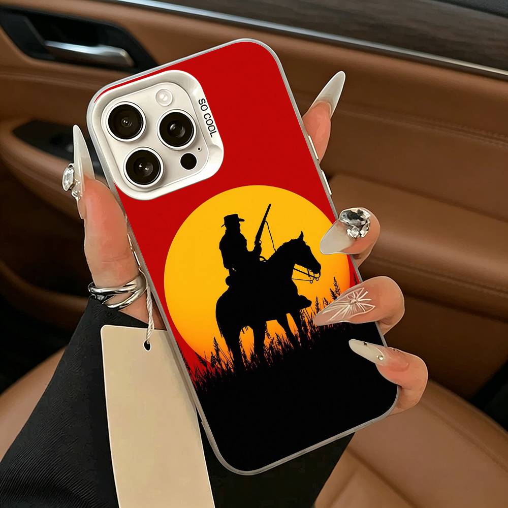 R-Красный Чехол для телефона Red Dead Redemption RDR 2 Для IPhone 17 Air 16 15 14 13 12 11 Pro Max Белый Серебристый Жесткий Чехол