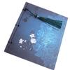 Chinese Style Blue Rose Color Diary Note Book Tassel Stationery Retro Flower Sketchbook Notebook