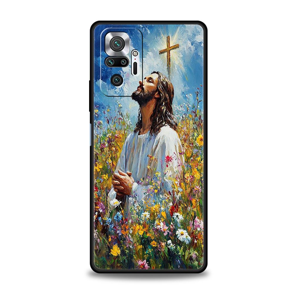 Чехол для телефона Иисуса с стихом из Христианской Библии Для Xiaomi Redmi Note 14 13 12 10 11 Pro Plus 14C 13C 12C 10C 9C 5G Мягкий чехол из ТПУ