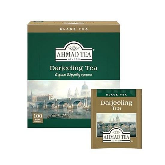 Чай Ahmad Tea Дарджилинг Пакетики 100 шт. Индивидуальная упаковка Черный Большой объем Для оптового использования