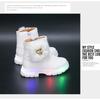LUCKIDS  LED boots for kids light up zip ankle boots for kids girls rubber shoes size 21-30