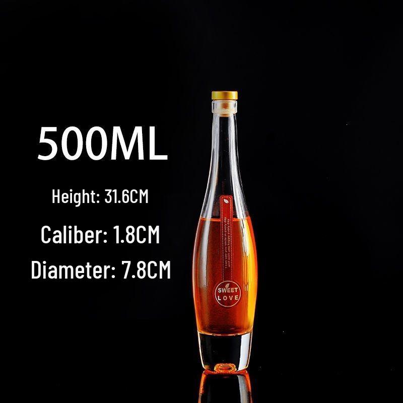 Креативные высококачественные стеклянные винные бутылки: 375 мл и 500 мл для ледяных, красных и фруктовых вин