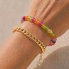 UV Reactive Beaded Necklace Bracelet Set Cat Eye UV Reactive Choker  Daily Wear