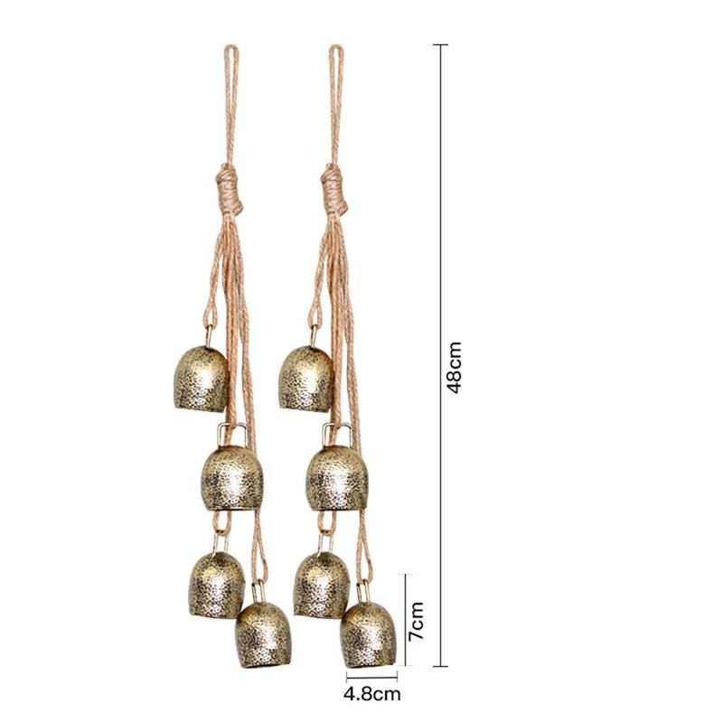 Рождественские коровьи колокольчики Рустикальные Винтажные колокольчики Рождественское украшение Золотые Рустикальные колокольчики Подвеска на елку