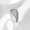 Hot Sale 925 Silver Trinkets Rings Zircon Quadrate Double Heart for Women Original Silver 925 Valentine's Day Ring Jewelry Gift