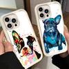 Чехол для телефона iPhone 17 Air 16E 15 16 Pro Max Французский бульдог Собака Мопс Дизайн Чехол 14 Plus 13 12 Mini Мягкий Силиконовый Fundas