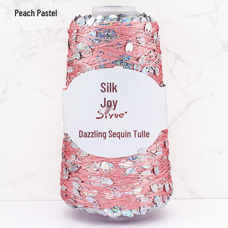 Siyue Silk Color Point Yarn: Dazzling Sequin Wool with Water Drop Sequins for DIY Hand Knitting