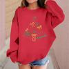 Children's Fashionable Casual Long-sleeved Loose Christmas Print Pullover Sweatshirt