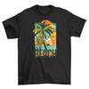 Summer '83 Beach Feel - Funny Palm Tree Scene T-shirt, 100% Cotton, Unisex Print