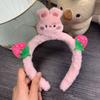 Аксессуары для волос Мультяшная повязка на голову в корейском стиле Милый обруч для волос Клубничный медведь Обруч для волос на открытом воздухе