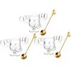 1-3pcs Christmas Elk Glass Cup 240ML Juice Milk Moose Mug Christmas Reindeer Head Beer Water Cup Holiday Party Drinkware Gifts