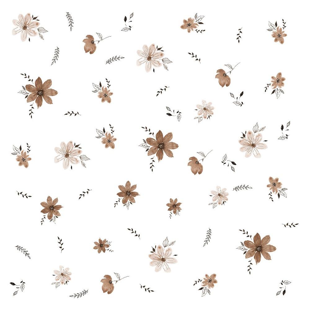 Boho Flowers Wall Stickers Watercolor Wall  Art INS Murals  Nursery Kindergarden