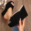Women Wedge Sandals Open Toe Summer Slippers 10.5cm Platform Heels Comfortable Thick Sole Shoes