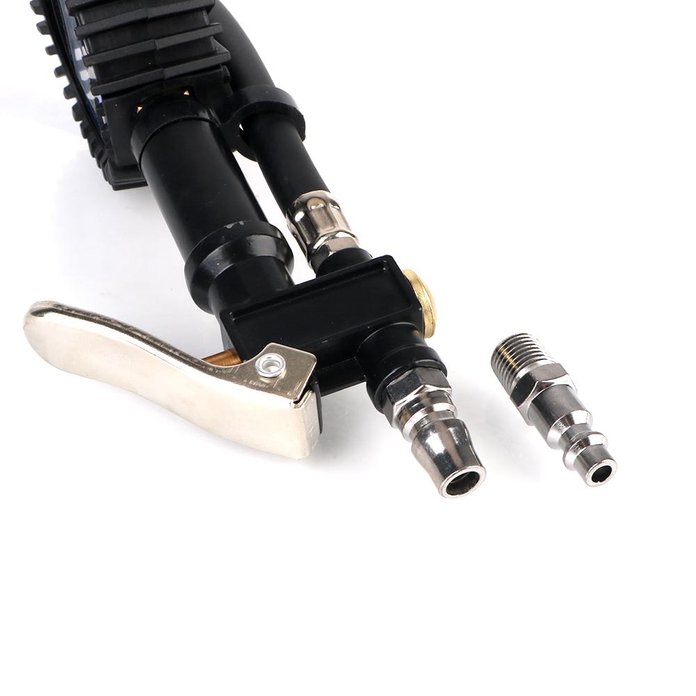 With Tire Pressure Gauge Inflator Car Tire Tester Clip-on Adapter Hose Inflation Monitor Manometer Digital Motorcycle Tyre PumpGood product