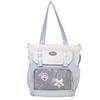 Student's Large Capacity Tutoring Bag Women's Contrast Color Stitching Shoulder Bag Crossbody Bag