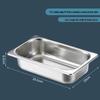 Jiwanggu 201 Stainless Steel 1/4 Size Buffet Food Pan