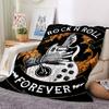 1pc Rock N Roll Guitar Blanket Soft All Season Throw with Vibrant Design, Perfect for Home, Travel, and Gifts, Ideal for Naps and Camping