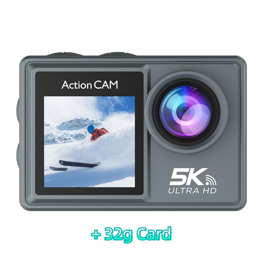 Высокое разрешение 5K Кнопка Двойной Экран Спорт DV WIFI Пульт Дистанционного Управления Уличная Водонепроницаемая Камера Дайвинг Камера