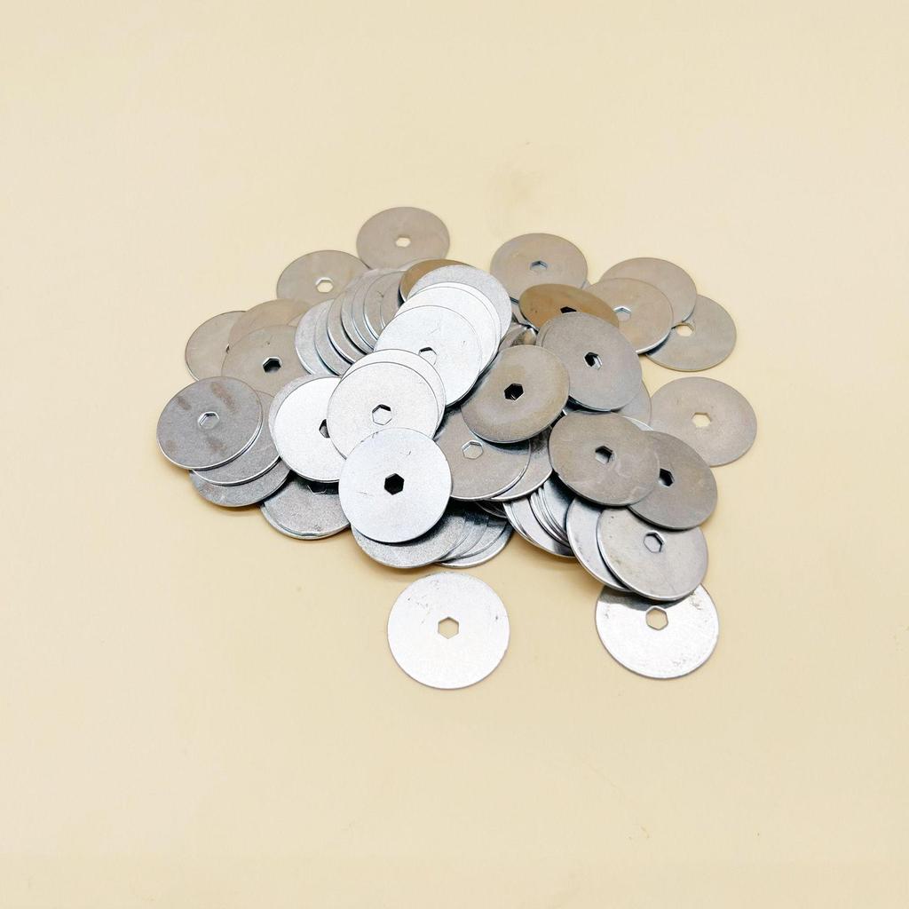 Galvanized Iron Round Flat Washer & Pipe Clamp - Durable Metal Plumber Base