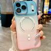 Магнитный чехол с градиентом и двумя цветами для iPhone 17 Pro Max - Совместим с моделями Apple 17/16, силиконовыми 15/14 и трансграничными 13