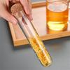 1 шт. Стеклянный заварник для чая Стеклянная пробирка для заваривания чая с пробковой крышкой Прозрачный фильтр-ситечко для заваривания листового чая с пробковой крышкой для чайной чашки