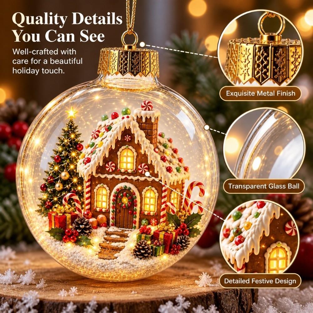 Acrylic Material Hanging Christmas Decoration Santa Claus Pendant Christmas Tree